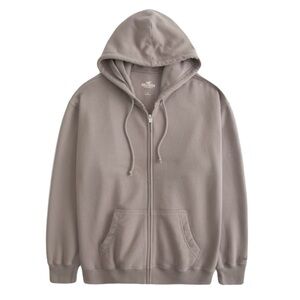 HOLLISTER Feel Good Fleece Oversized Zip-Up Hoodie